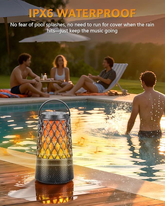 2026 Outdoor Speakers, Gift for Men, Bluetooth 5.3 Speakers Wireless IPX6 Waterproof, Auto-Pairing, Multi-Sync Up to 100-Speaker, Portable for Party Patio Deck Porch Backyard RV, Cool Gadget for Him