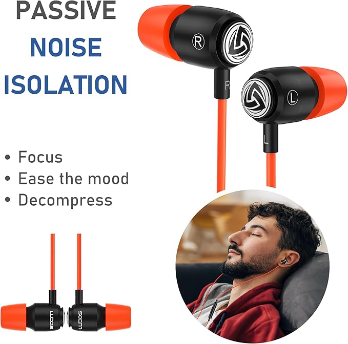 LUDOS Clamor USB C Headphones for iPhone 17 16 15 Pro Max Plus Air iPad Pro, 5 Years Warranty, USB-C Earbuds for Samsung Galaxy S26 S25 S24 S23 Ultra S22 S21 FE S20 A55 A54 A53, USB Type C Earphones