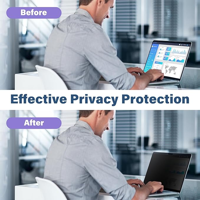 SenseAGE Magnetic Privacy Screen Filter for MacBook Air 13.6 inch (2022-2025, M2, M3, M4), Removable Laptop Privacy Screen Protector, Anti-Blue Light Glare, Compatible with MacBook Air 13.6"