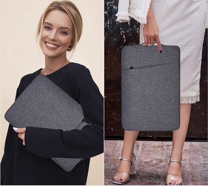 14 Inch Laptop Sleeve Case for Acer Aspire Go 14, ASUS VivoBook 14, HP Lenovo Dell Inspiron Computer Carrying Bag, Space Grey