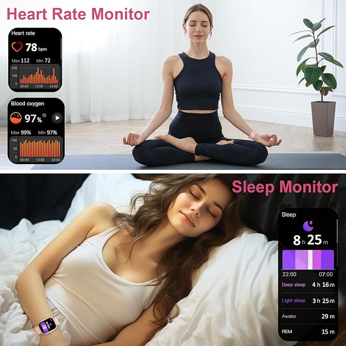 Smart Watch for Women Men(Answer/Make Call), 2025 New 1.91" HD SmartWatch, Fitness Watch with 120+ Sport Modes, IP68 Waterproof, Heart Rate/Sleep Monitor, Pedometer, Activity Tracker for Android iOS