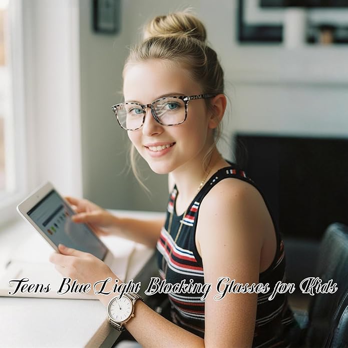 CHEERS DEVICES Blue Light Blocking Glasses for Kids Boys Girls Teens - Computer Glasses with Unbreakable Frame and Anti-Glare