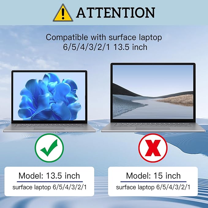 ZOEAGG Privacy Screen for Surface Laptop 13.5 Inch, for Removable Microsoft Surface Laptop 6/5/4/3/2/1, Reusable, Easy Installation, Anti-Spy Privacy Filter, Anti-Glare, Blue Ray Reduction