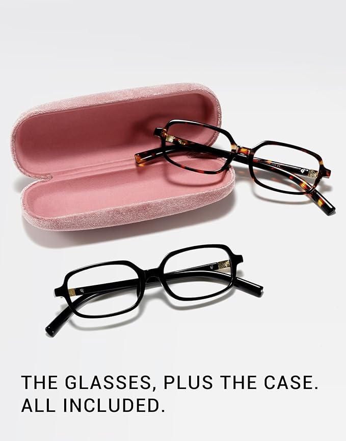 Slocyclub Square Blue Light Blocking Glasses for Women Men Vintage Rectangular Frame Eyeglasses Retro Small Square Glasses