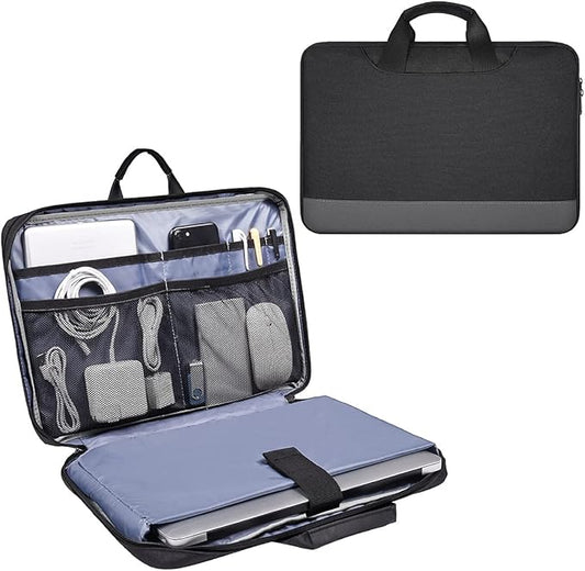15.6 Inch Laptop Sleeve Bag, Men Women TSA Case for Macbook Pro 16 M4 M3 M2 M1, Lenovo Ideapad 15.6, HP Envy/Victus 15.6, Acer Aspire/Nitro 5 15.6, Dell 15 16, ASUS Chromebook 15 16 Case, Black