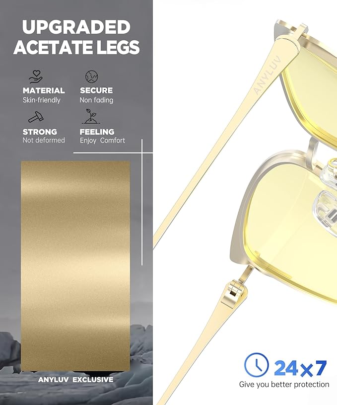 ANYLUV Blue Light Glasses for Woman Men, Womens Blue Light Blocking Glasses Computer Glasses Anti Eyestrain