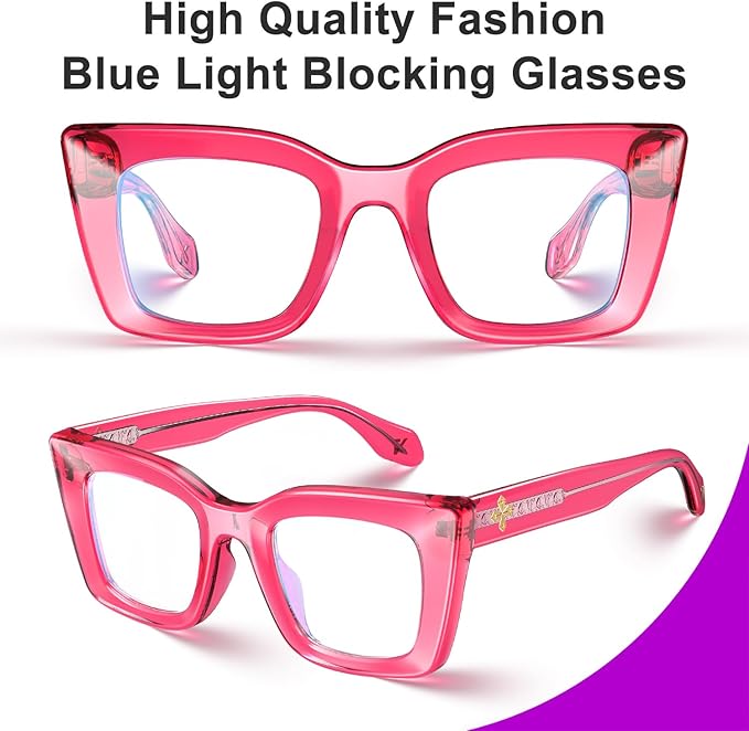 VISOONE Cat Eye Blue Light Blocking Glasses TR90 Anti-glare Women Calida