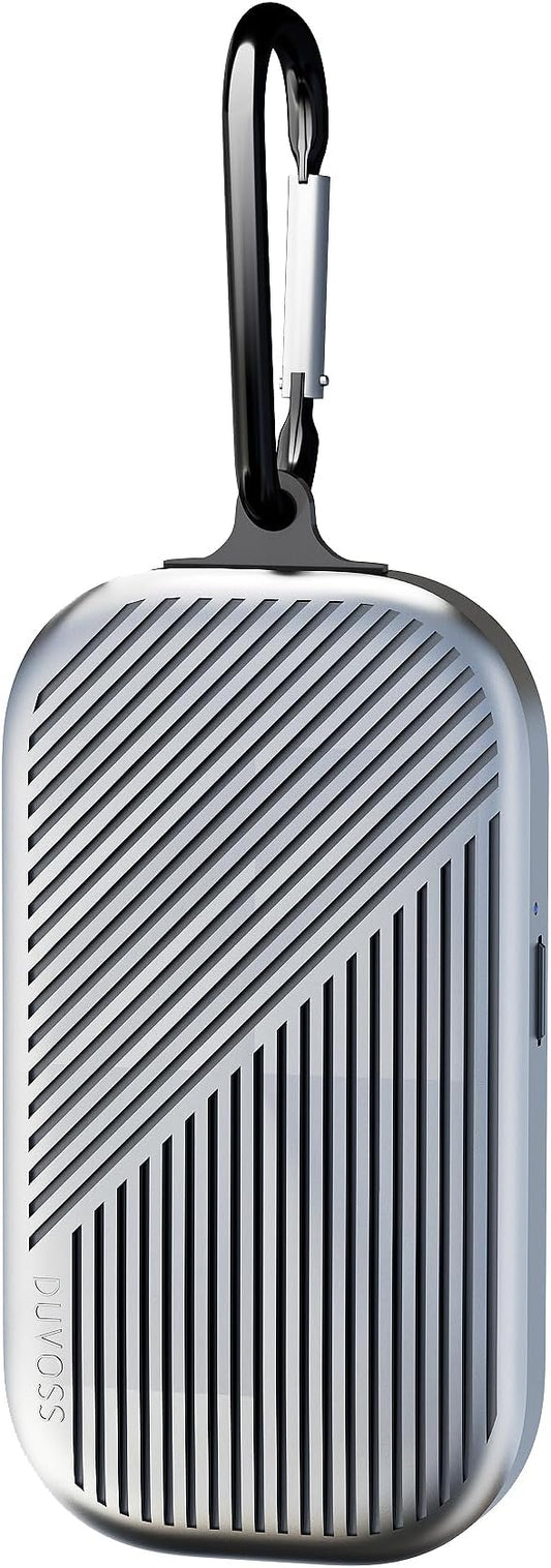 Portable Bluetooth Speaker, Ultra-Thin(0.5" Slim, 0.23lbs) – with Carabiner, NFC, IPX7 Waterproof, TWS Pairing, Built-in Mic, TF Card – Mini Wireless Speaker for Indoor/Outdoor Use