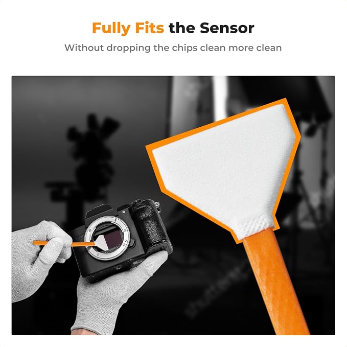 K&F CONCEPT 6 Pack Full-Frame Sensors Cleaning Swabs, DSLR SLR Digital Camera Dry CCD CMOS Clean Swabs Compatible with Nikon Sony Canon DSLR Camera Sensor, 24mm x 20mm - Image 3