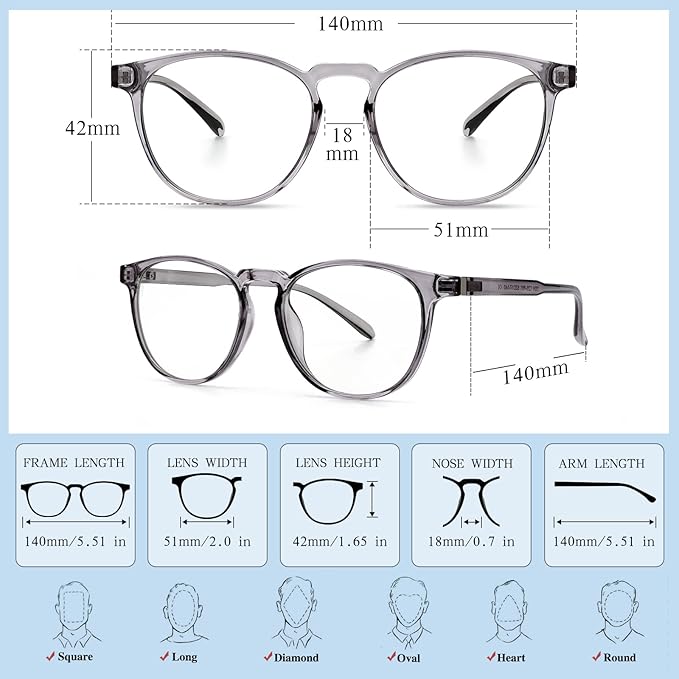 Blue Light Blocking Glasses for Women/Men - 4-Pack Computer Reading/Gaming/TV/Phone Glasses, Anti-Glare