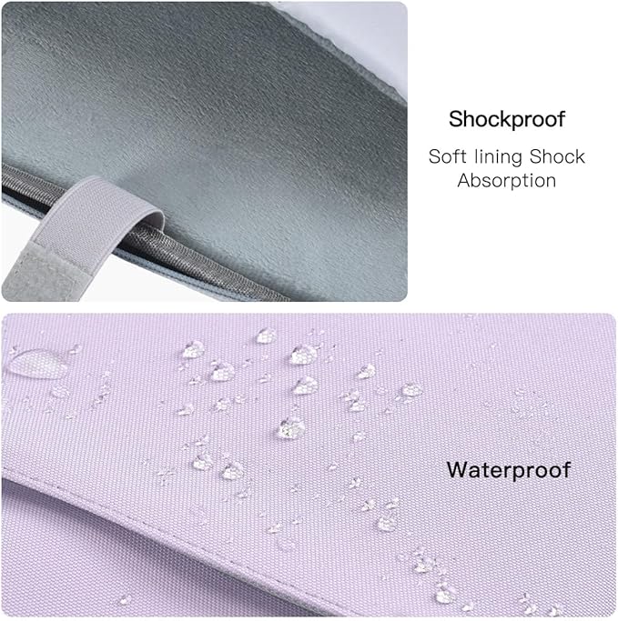 12.9 Inch Tablet Sleeve for Samsung Galaxy Tab S10+ Plus/S9+ S8+/S7+ Plus/S7 FE,iPad Pro M5 M4 13 2025/Air M4 M3 M2 13/Pro 12.9, 12.4" Microsoft Surface Laptop Go 2/11 Snapdragon Carrying Bag-Purple