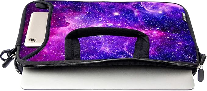 RICHEN Messenger Bag Carrying Case Sleeve with Handle Accessory Pocket Fits Laptops/Notebook/ebooks/Kids tablet/ipad (11-13.3 inch, Purple Galaxy)