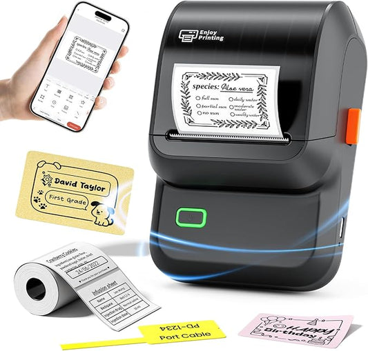 Label Maker Machine with Tape, M100 Address Barcode Label Printer, Versatile App 4000 Icons and 300 Fonts, Industrial Label Makers for Small Business, Office, Home, School, Safety Label Makers