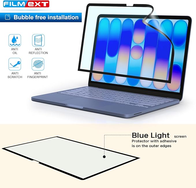 FILMEXT Macbook Neo 13 inch Screen Protector (2026, A18 Pro),Anti-Glare Anti-Blue Light Filter Bubble Free Eye Protection Mac Neo 13"