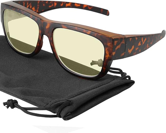 Yogo Vision Fit Over Blue Light Blocking Glasses and Computer Eyewear Wear Over Your Eyeglasses and Readers