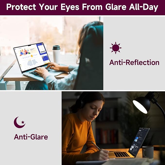 2 Pack Anti Glare Screen Protector Compatible with Macbook Pro 16 Inch (2021-2024, M4, M3, M2, M1-A3403/A2991/A2485/A2780), Anti Scratch Matte Screen Protector