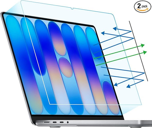 F FORITO 2-Pack Anti Blue Light Matte Screen Protector Compatible with 2026 MacBook Neo 13 inch with A18 Pro Chip - Eye Protection Blue Light Blocking & Anti Glare Laptop Screen Protector