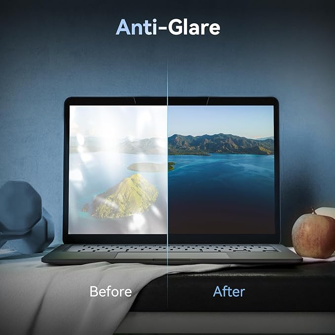 Mamol Magnetic Laptop Privacy Screen 16 inch,16:9 Aspect Removable Anti Glare Blue Light Privacy Filter, Black Shield Compatible with HP/Dell/Acer/Asus/Samsung/Lenovo/Thinkpad Envy
