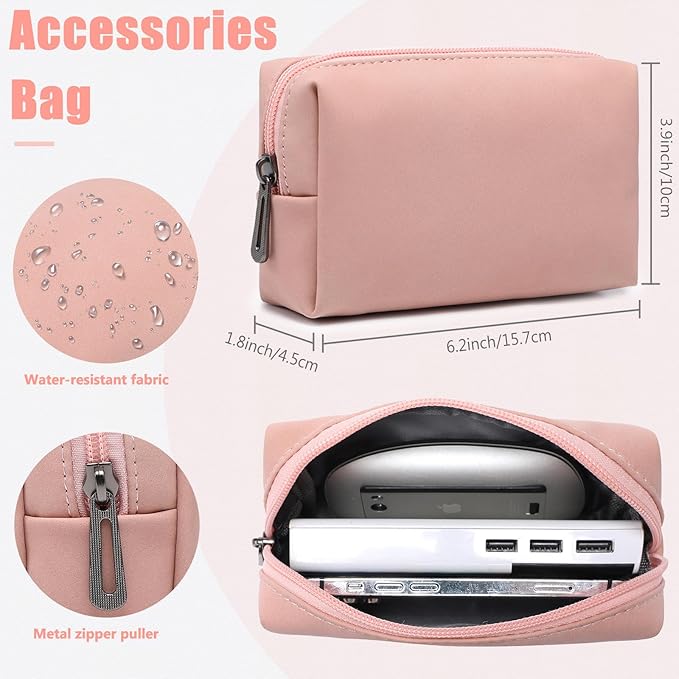 HYZUO 15 Inch Laptop Case Bag Sleeve with Stand for MacBook Air 15 M5 M4 A3241 M3 A3114 M2 A2941 2026-2023, 15" Surface Laptop 7/6/5/4/3, MacBook Pro 15 A1990 A1707 2019-2016, Pink