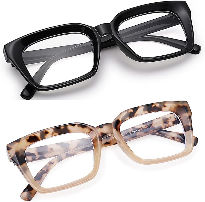 COASION Blue Light Blocking Eyeglasses Classic Thick Square Rim Frame Eyewear for Women Men
