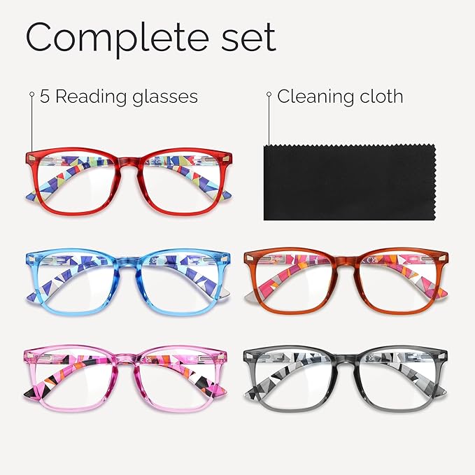 CCVOO Reading Glasses for Women/Men, Eyeglasses, Blue Light Readers for Women/Men, Computer Eye Glasses, Cheaters