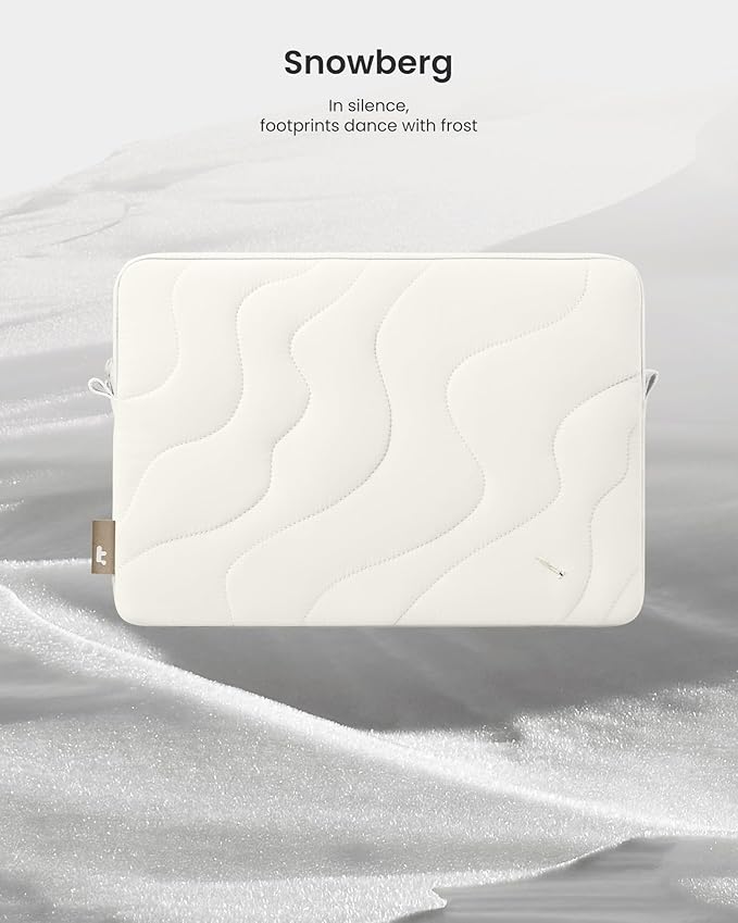 tomtoc 360 Protective Puffy Laptop Sleeve for 14-inch MacBook Pro M5 Pro/Max (2026) A3426 A3427, M4/M3 Pro/Max A3434 A3112 A3401 13.5/13.8-inch Surface Laptop 7(Copilot+ PC)/6/5/4/3, Quilted Design
