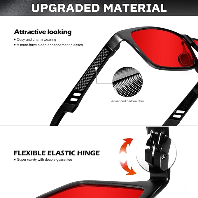 ANYLUV Blue Light Blocking Glasses Men Computer Gaming Glasses Lightweight Al-Mg Metal Anti Eyestrain Eye Protection
