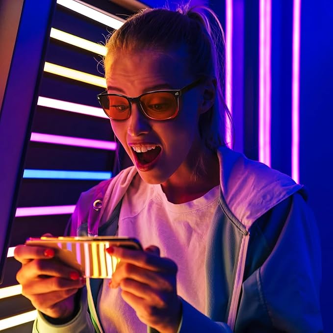 MIGSIR Blue Light Blocking Glasses for Computer Gaming, Fashion Fake Helps Reduce Screen Fatigue Eyeglasses for Women Men