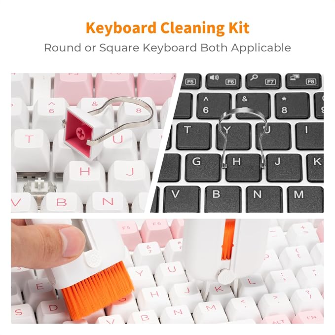 K&F Concept 25-in-1 Keyboard Cleaning Kit Laptop Cleaner - Multifunction Electronic Specialized Accessories Cleaner Set for iPhone AirPods MacBook iPad, Camera PC Monitor Earbud TV Tablet Screens - Image 2