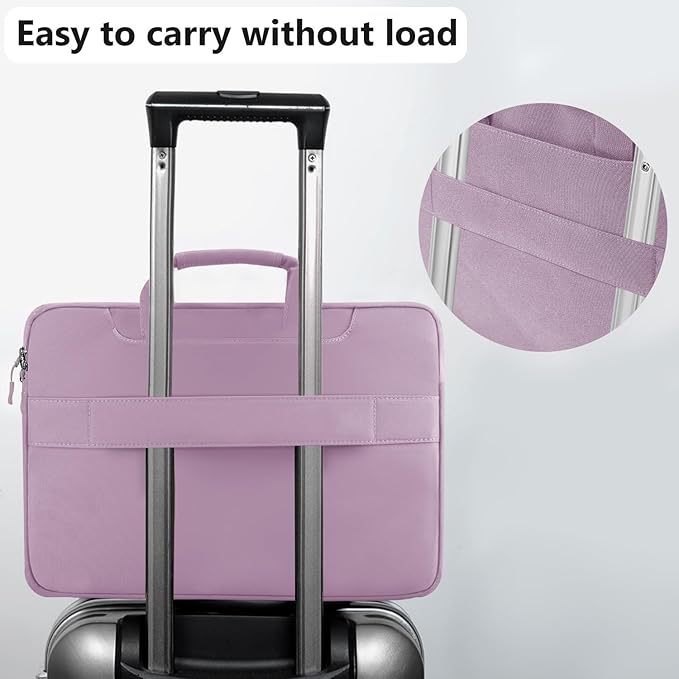 Hseok Laptop Shoulder Bag 13-14 inch Shockproof Water-Resistant HandBag with Small Case Compatible with MacBook Pro/Neo 14" M5/M4/M3/M2/M1, Mac Air/Pro 13.3", XPS 13/14, Most 13"-14" PC,Purple