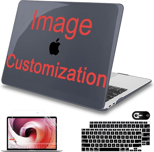 Mektron Custom Personalized Photo for MacBook Air 13 inch Case 2021-2018 Release A2337 M1 A2179 A1932, Plastic Hard Shell Cover for MacBook Air 13 inch Retina Fits Touch ID