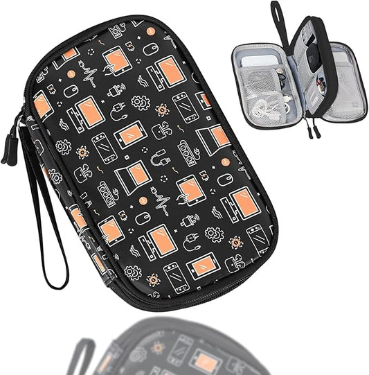 COSHAYSOO Electronics Travel Organizer Tech Bag Charging Cords Case USB Cable Phone Charger Accessory Car Pouch, Practical Trip Gifts for Women Beach Vacation Airplane Cruise Traveling Essentials