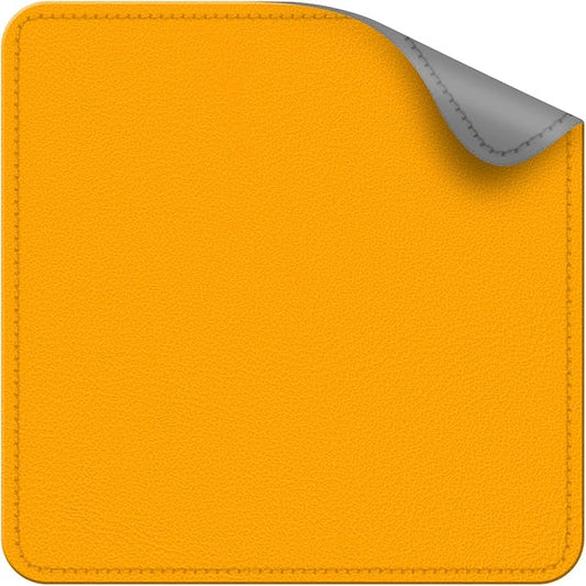 Dual Sided Leather Desk Mat - Waterproof Desk Pad - Ideal for Large Mouse Pad and Desk Mats on Top of Desks (Yellow, 11"*8")