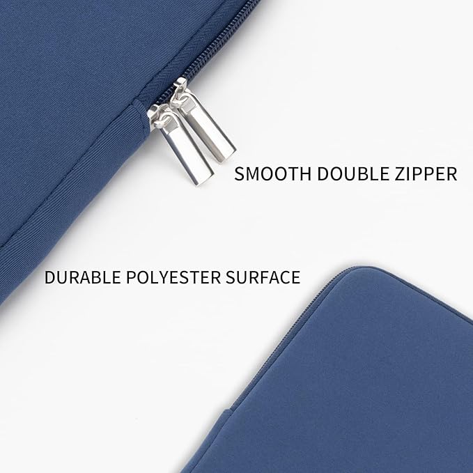 RAINYEAR 11-11.6 Inch Laptop Sleeve Protective Case Soft Cover with Accessories Pouch, Compatible with MacBook Neo A18 11.6" MacBook Air for 11" Notebook Tablet Chromebook (Navy Blue)