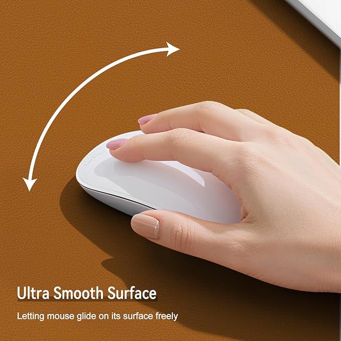 Dual Sided Leather Desk Mat - Waterproof Desk Pad - Ideal for Large Mouse Pad and Desk Mats on Top of Desks (Brown, 25"*13")