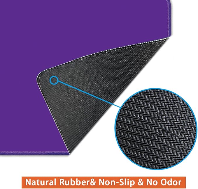Large Mouse Pad, Non-Slip Desk Blotter, Office Desk Mat, Desk Pad Protector, Laptop Desk Pad, Desk Writing Pad for Office and Home, Purple, 24x12 inch