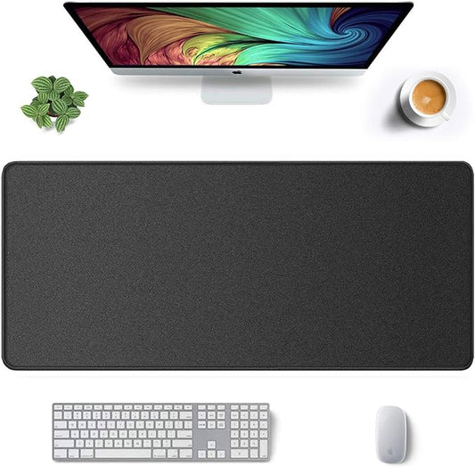Auhoahsil Extended Mouse Pad, Large XXL Gaming Mouse Pad Desk Pad 35" X 15", Waterproof Desk Mat with Stitched Edges, Non-Slip Laptop Computer Wireless Mouse Keyboard Pad for Office and Gaming, Black