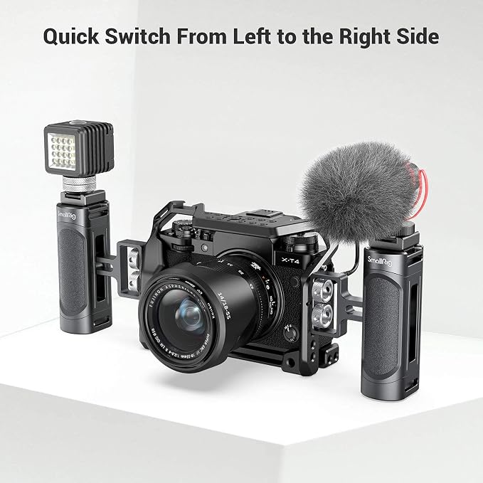 SMALLRIG Mini Side Handle Handgrip with Dual 1/4"-20 Screw Mount for Mirrorless Digital Camera DSLR Camera Small Camera Cage Built-in Wrench, Up and Down Adjustable - 2916 - Image 3