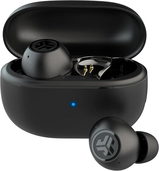 JLab Go Pop ANC True Wireless Earbuds & Charging Case, Black, Active Noise Cancelling, 10mm Drivers, Dual Connect, Customize Your Sound with App, Be Aware Mode, Compact Fit, MEMS Microphone