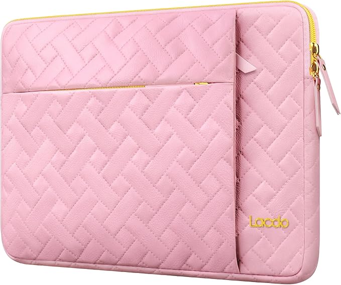 Lacdo 13 Inch Laptop Sleeve Case for 13 inch MacBook Air M5 A3449 (2026), M4 A3240 2025, M3 A3113, M2 A2681, M1 A2337 A2179 A1932 | 13 inch MacBook Neo A18 Pro A3404 (2026) Computer Bag, Sakura Pink