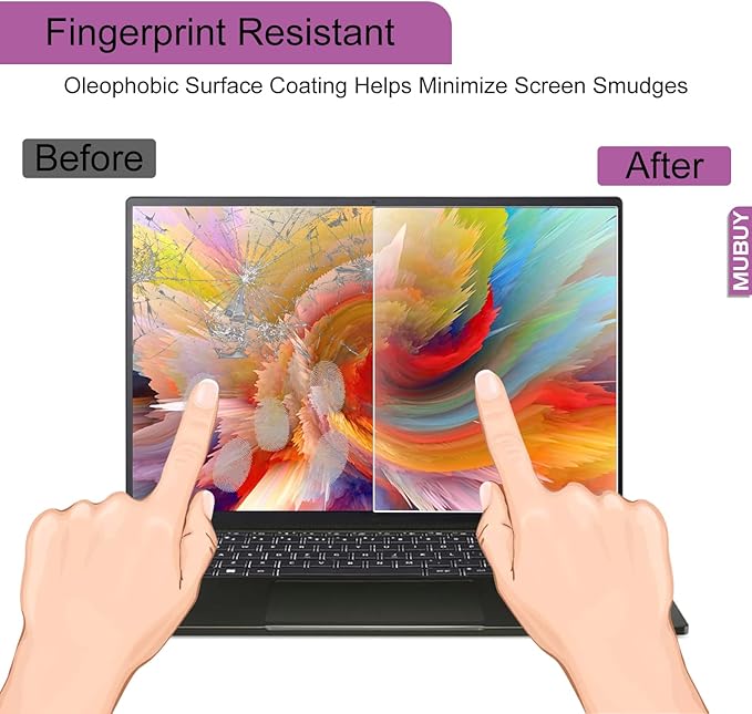 14" Laptop Screen Protector Tempered Glass for HP/Dell/Sony/Samsung/Lenovo/Acer/MSI/LG/Razer Blade 14 Inch Aspect Ratio 16:9 Laptop , 9H Hardness, Anti-fall, Fingerprint Resistant, Bubble Free(309 x 174mm/ W x H)