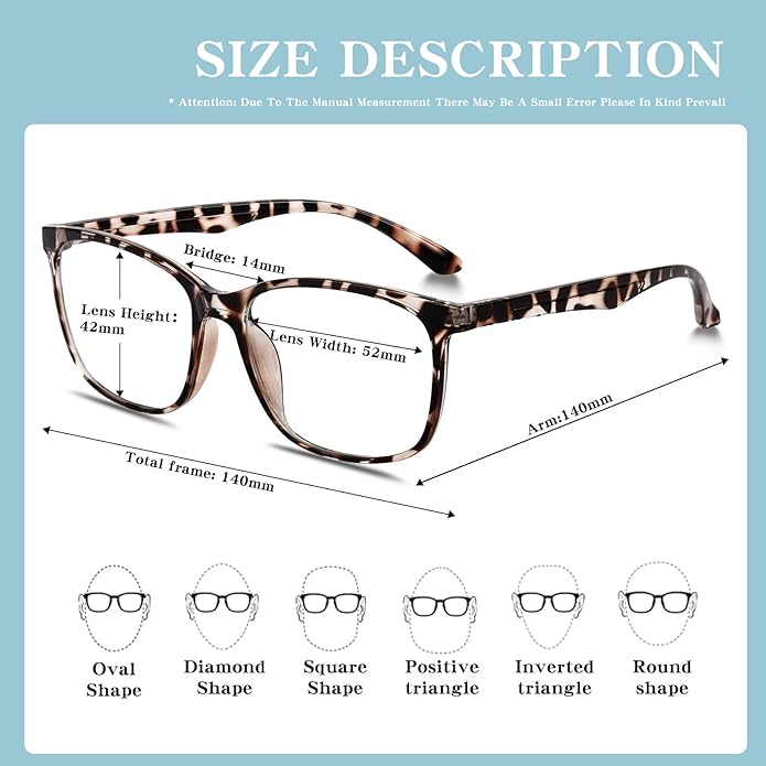 Oilway Blue-Light Blocking Glasses for Women Men - 3Pack Computer Reading/Gaming/TV/Phones Glasses Anti Eyestrain