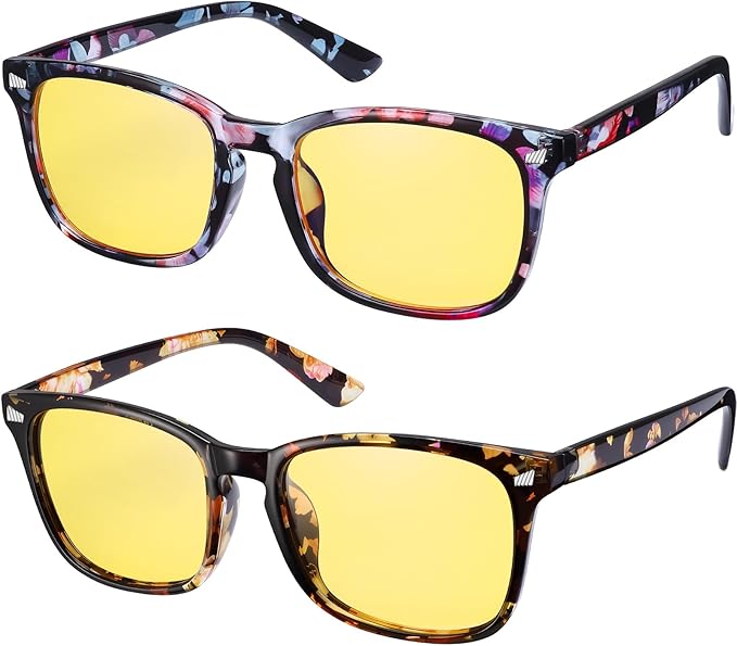 Polarized Sunglasses for Women Men, Night Driving Glasses Anti Glare Yellow Lens UV 400 for Day Night Use
