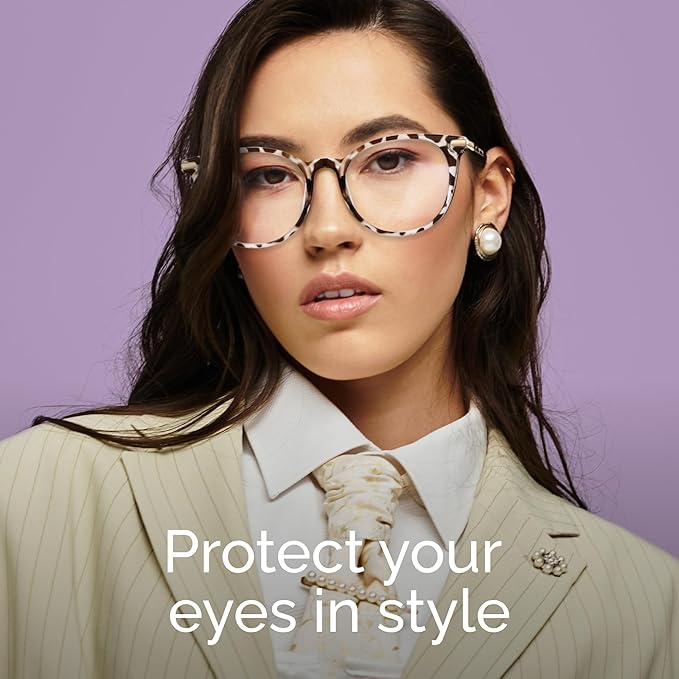Gaoye Blue Light Blocking Glasses, Retro Round Eyewear Frame Anti Eyestrain Computer Glasses for Women Men (*Leopard)