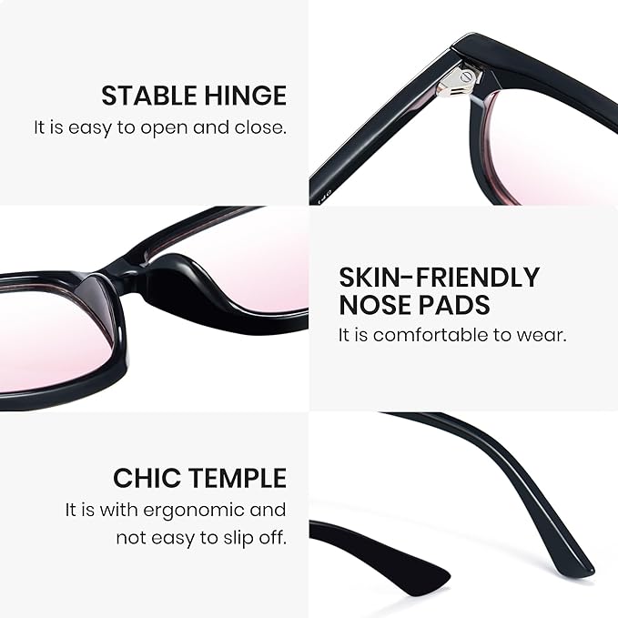 Cyxus Blue Light Glasses Men Women Reduce Eye Strain UV Blocking for Office Work Computer Screen 8082