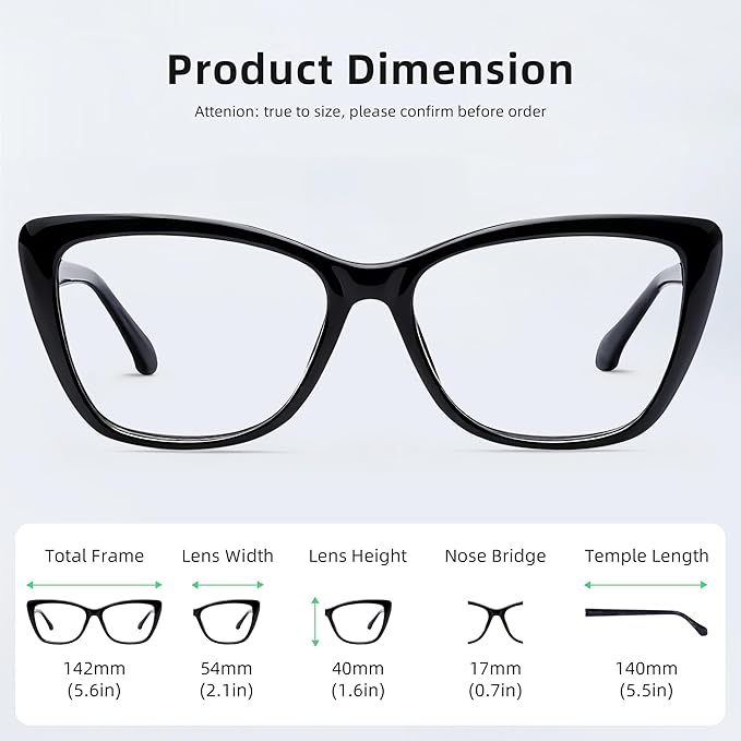 DOERAYM Blue Light Glasses for Woman: Amber Tint Reading Glasses for Night Shift Nurses & Office Workers