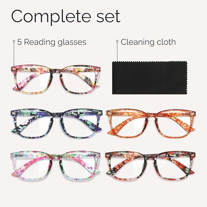 CCVOO Reading Glasses for Women/Men, Eyeglasses, Blue Light Readers for Women/Men, Computer Eye Glasses, Cheaters