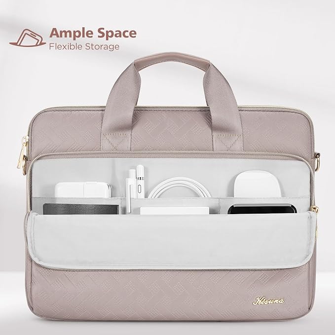 KIZUNA Laptop Sleeve Case 17 Inch Computer Shoulder Bag for 17.3" Legion 5/5i/LG gram 17/17.3" MSI 17/Dell G7/17 IdeaPad 3i Gen7/HP Gaming Pavilion 17/ Ideapad 700,Khaki