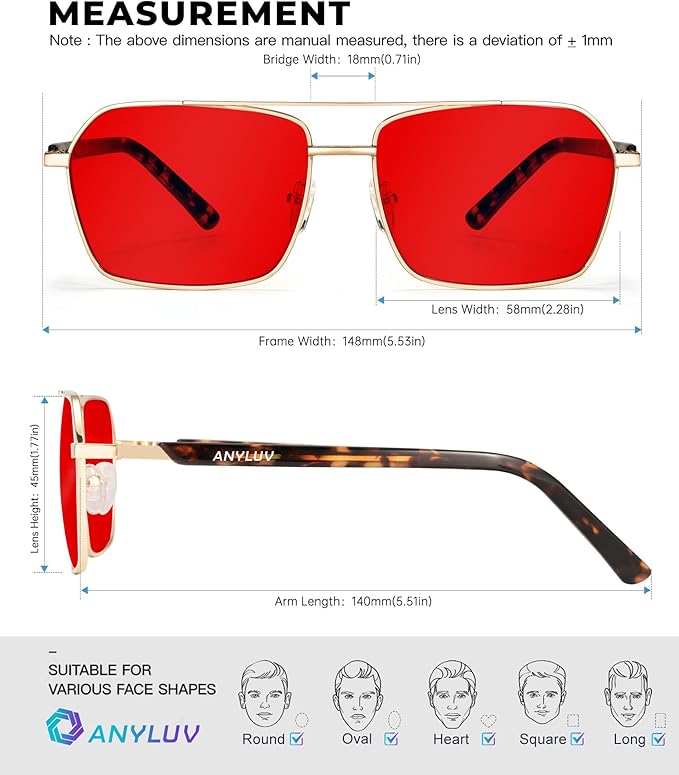 ANYLUV Blue Light Glasses Men/Women, Blue Light Blocking Glasses, Computer Screen Blocker Eyes Protection Glasses