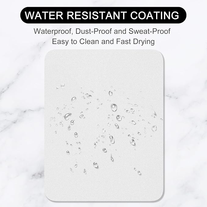 Hsurbtra Mouse Pad, Premium-Textured Square Mousepad 7 x 9 Inch, Thick 3 mm Anti-Slip Waterproof Rubber Pretty Cute Computer Mat for Office Gaming Laptop Women Kids Space Gray